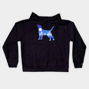 labrador retriever Dog Silhouette Moon Nature Gift Kids Hoodie